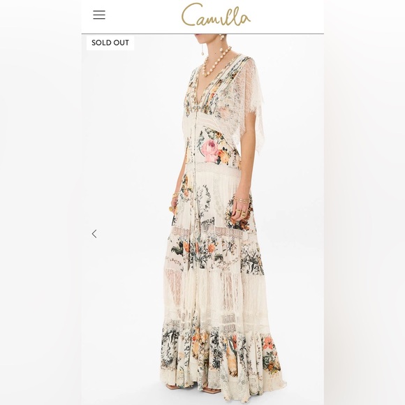 CAMILLA BUTTON UP DRESS WITH LACE INSERT DE HAAR MEMOIRS, size small, NWT! - Picture 1 of 13